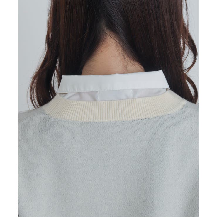 シャツドッキングジャガードニット | WEGO【WOMEN】 | 詳細画像7 