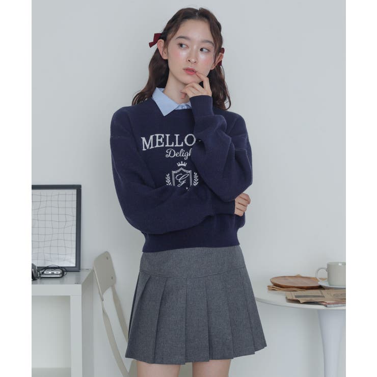 シャツドッキングジャガードニット | WEGO【WOMEN】 | 詳細画像9 