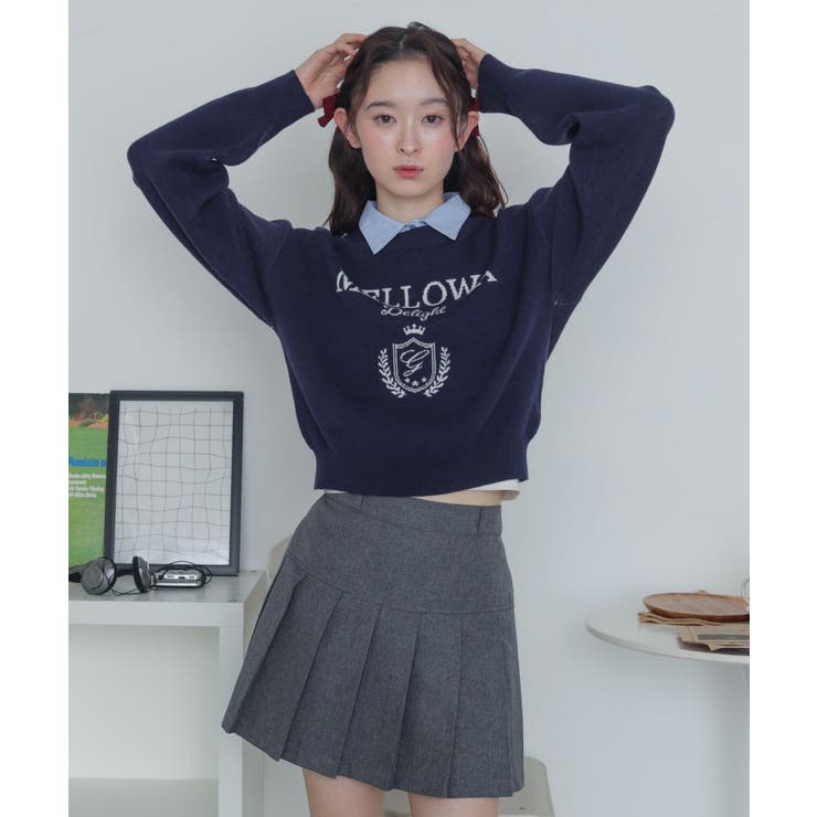 シャツドッキングジャガードニット | WEGO【WOMEN】 | 詳細画像10 