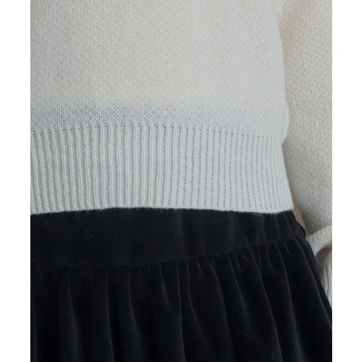 ベロアリボンアップリケタックスリーブニット | WEGO【WOMEN】 | 詳細画像8 