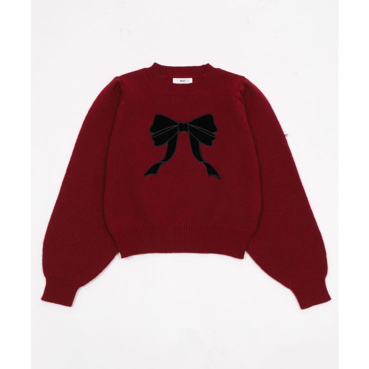 ベロアリボンアップリケタックスリーブニット | WEGO【WOMEN】 | 詳細画像21 