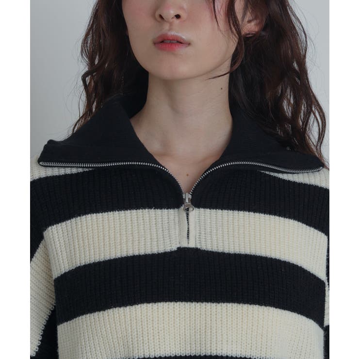 ハーフジップニットプルオーバー | WEGO【WOMEN】 | 詳細画像3 