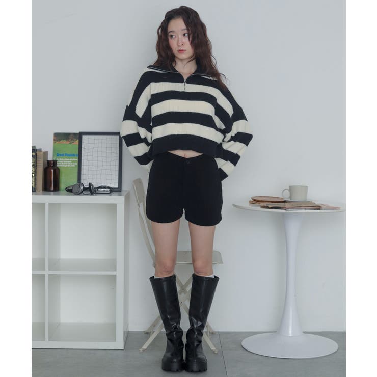 ハーフジップニットプルオーバー | WEGO【WOMEN】 | 詳細画像17 