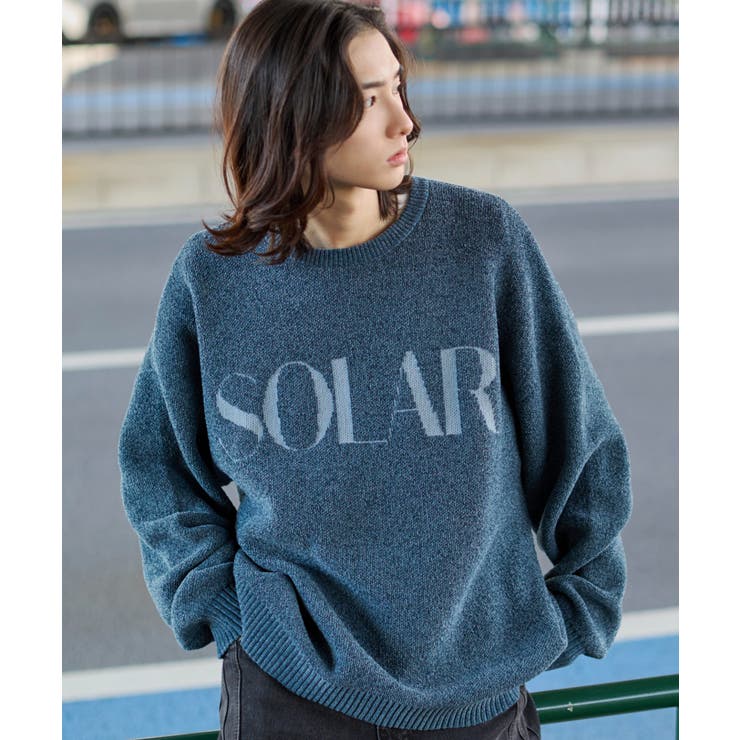 ブルー | ベロアモールグラフィックプルオーバー | WEGO【MEN】