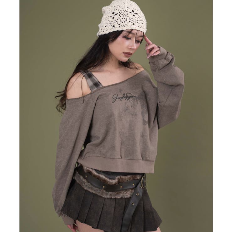 チェックワンショルダースウェット | WEGO【WOMEN】 | 詳細画像5 