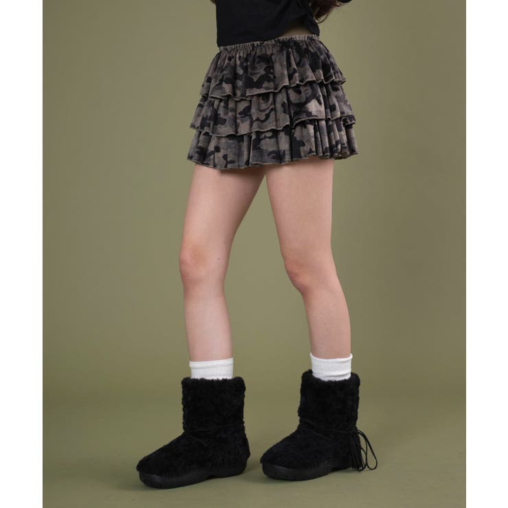 カモフラミニティアードスカパン | WEGO【WOMEN】 | 詳細画像4 