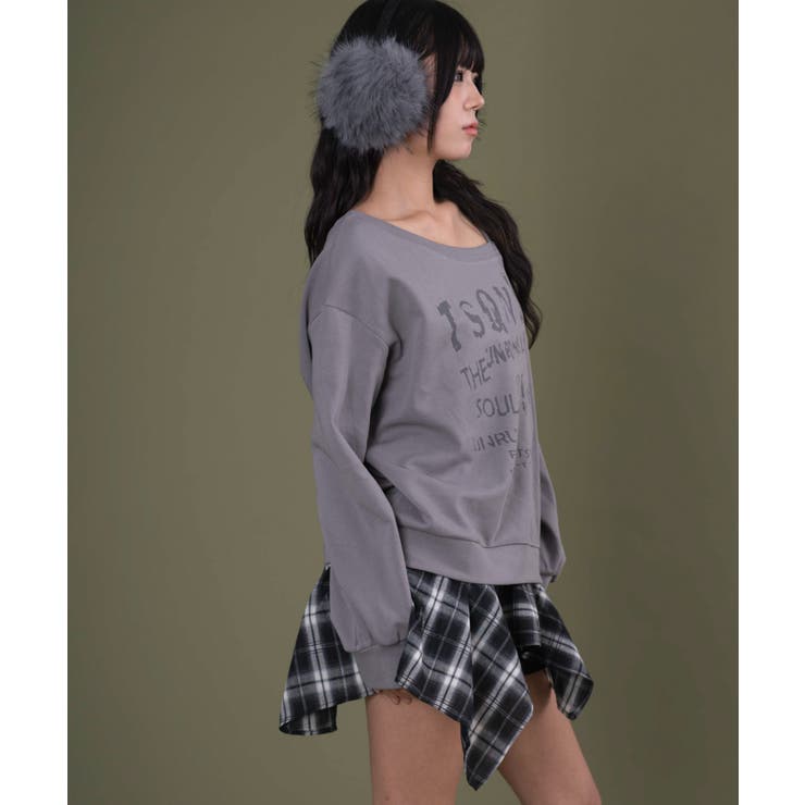 チェックヘムグラフィックワンショルダー | WEGO【WOMEN】 | 詳細画像4 