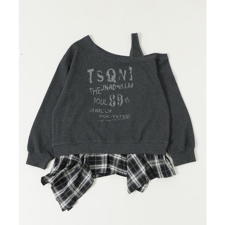 チェックヘムグラフィックワンショルダー | WEGO【WOMEN】 | 詳細画像10 