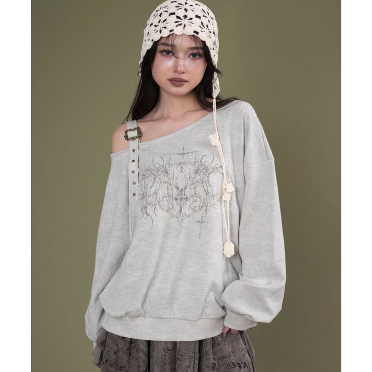 ベルトショルダーグラフィックスウェット | WEGO【WOMEN】 | 詳細画像9 