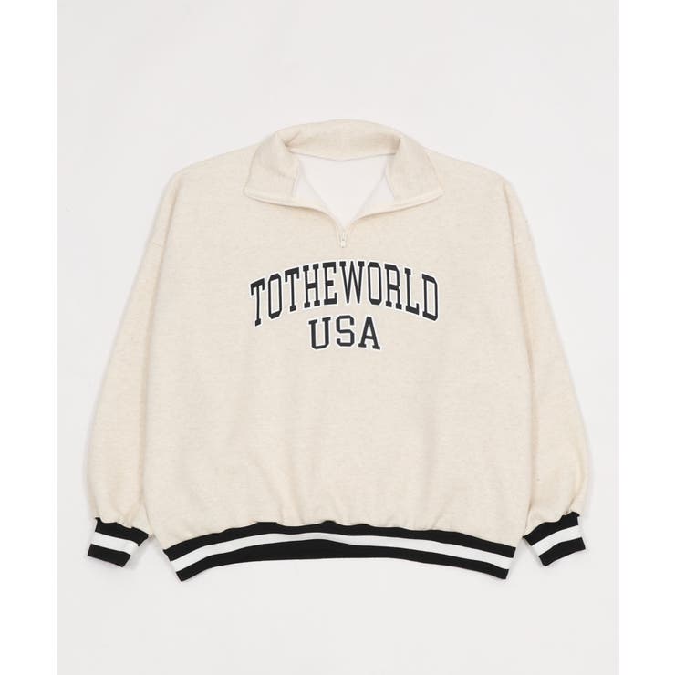 ラインリブハーフZIPビッグスウェット | WEGO【WOMEN】 | 詳細画像10 