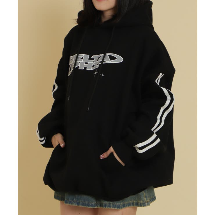 2ラインロゴビッグパーカー | WEGO【WOMEN】 | 詳細画像8 