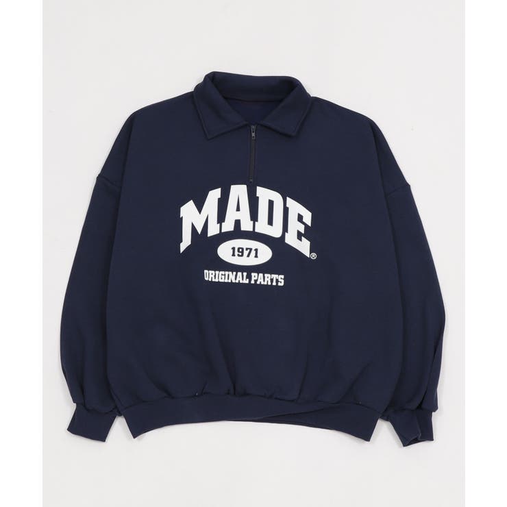 ハーフZIPカレッジビッグスウェット | WEGO【WOMEN】 | 詳細画像12 