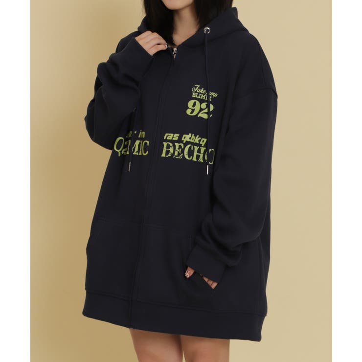 ゲームデザインビッグジップパーカー | WEGO【WOMEN】 | 詳細画像6 