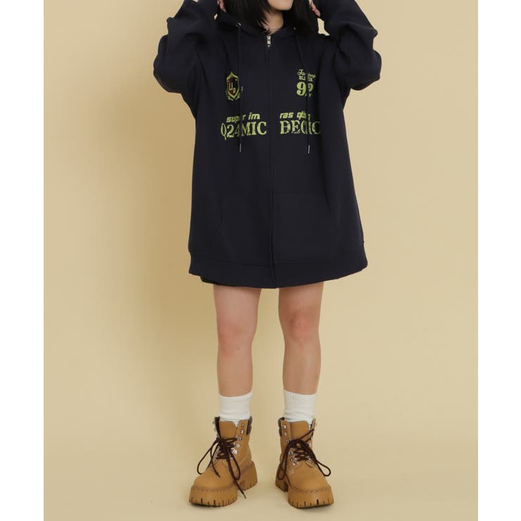 ゲームデザインビッグジップパーカー | WEGO【WOMEN】 | 詳細画像7 