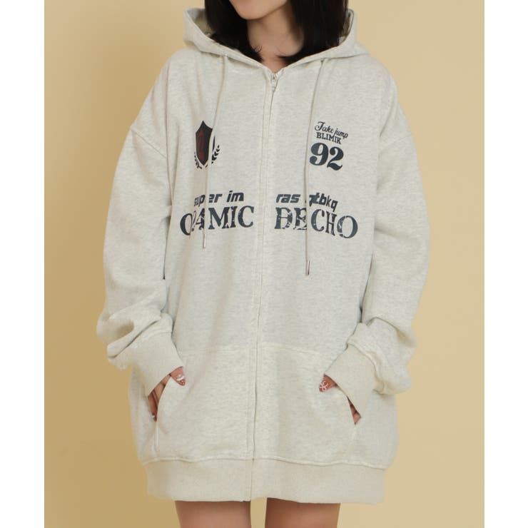 ゲームデザインビッグジップパーカー | WEGO【WOMEN】 | 詳細画像8 