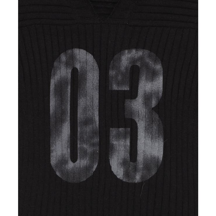 Vネックナンバービッグニット | WEGO【WOMEN】 | 詳細画像9 