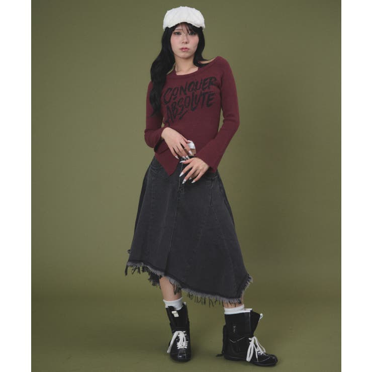 オフショルロゴスリットニットトップ | WEGO【WOMEN】 | 詳細画像7 