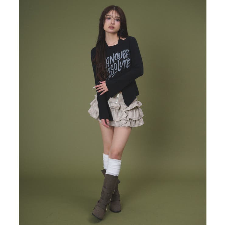 オフショルロゴスリットニットトップ | WEGO【WOMEN】 | 詳細画像11 