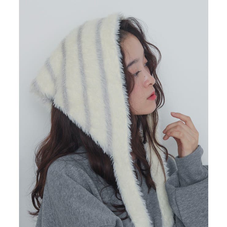 オフホワイト | ボーダーニットバブーシュカ | WEGO【MEN】