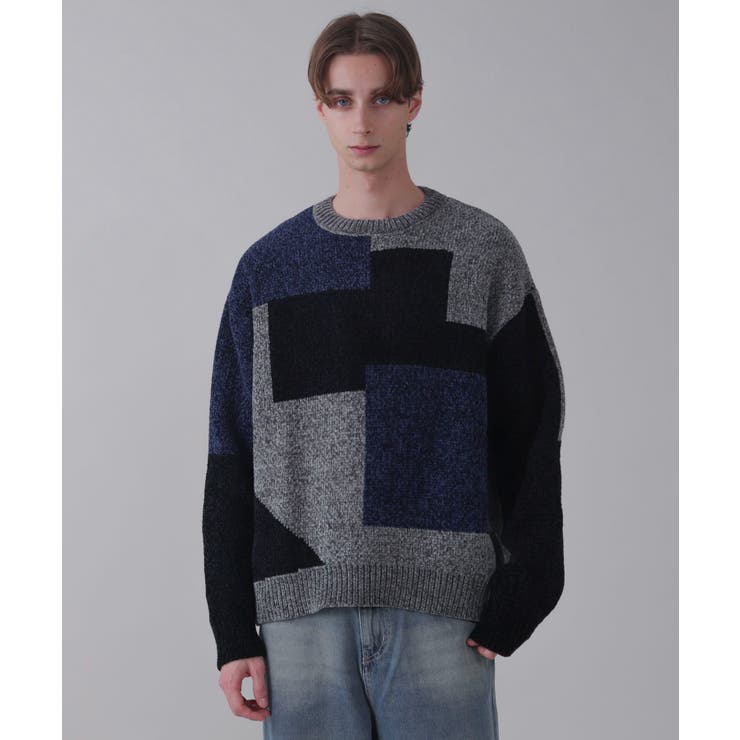 ベロアモールカラーブロックプルオーバー | WEGO【MEN】 | 詳細画像8 