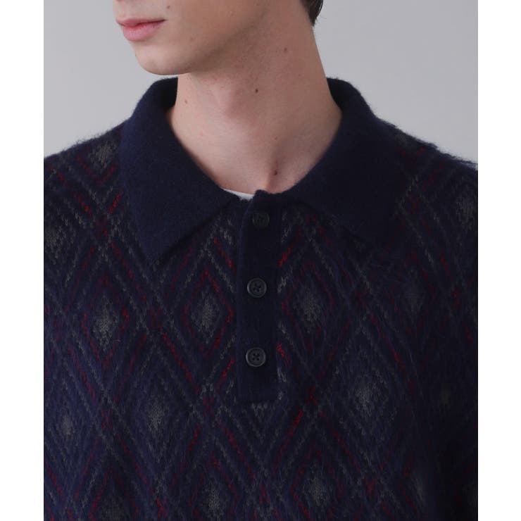アーガイルニットポロ | WEGO【MEN】 | 詳細画像7 