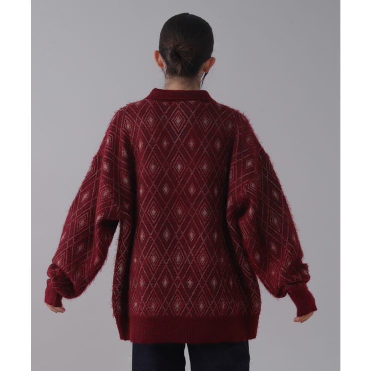 アーガイルニットポロ | WEGO【MEN】 | 詳細画像28 