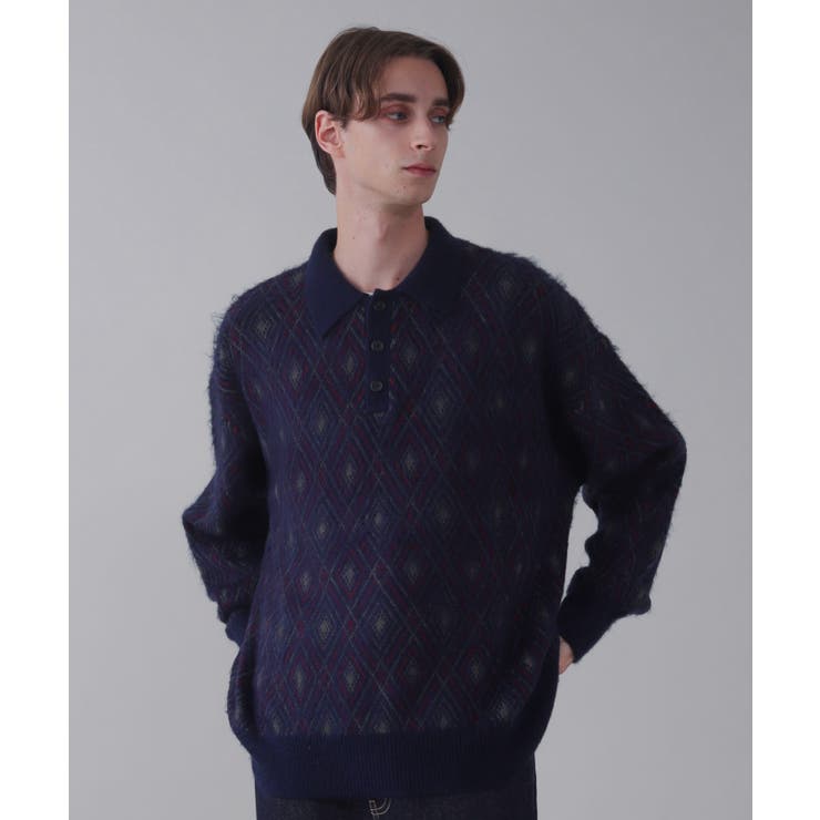 アーガイルニットポロ | WEGO【MEN】 | 詳細画像43 