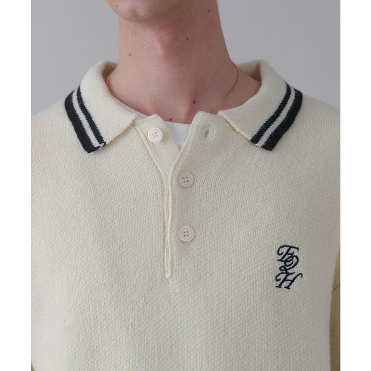 ワンポイント刺繍ニットポロ | WEGO【MEN】 | 詳細画像5 
