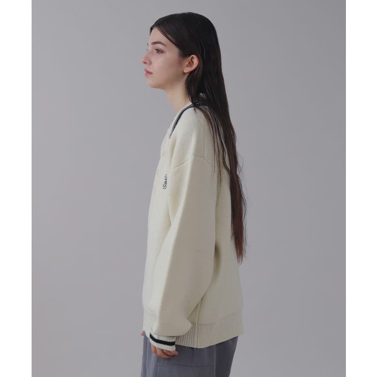 ワンポイント刺繍ニットポロ | WEGO【MEN】 | 詳細画像34 