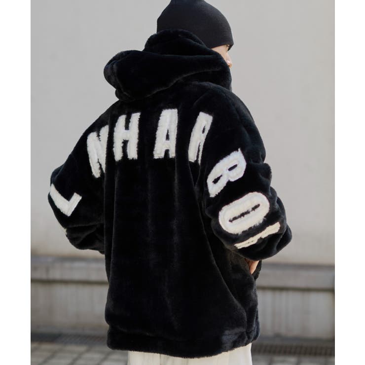 ブラック | エコファーグラフィックブルゾン | WEGO【MEN】