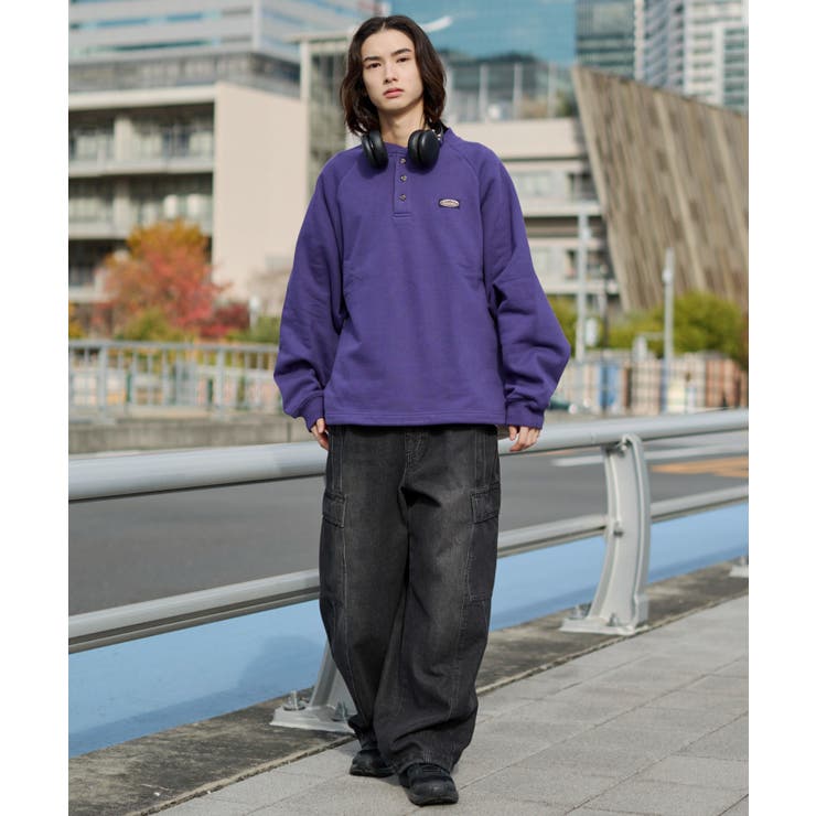 ショートドロストヘンリーネックプルオーバー | WEGO【MEN】 | 詳細画像2 