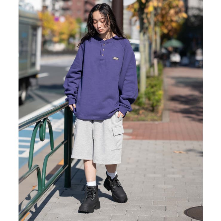 ショートドロストヘンリーネックプルオーバー | WEGO【MEN】 | 詳細画像4 