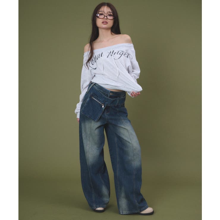 ベルトポケット付きワイドデニム | WEGO【WOMEN】 | 詳細画像2 