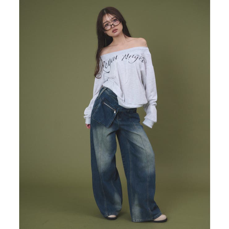 オフショルロゴルーズトップ | WEGO【WOMEN】 | 詳細画像6 