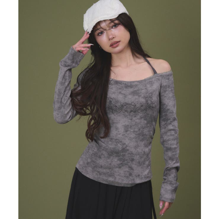 グラフィックオフショルレーストップ | WEGO【WOMEN】 | 詳細画像4 