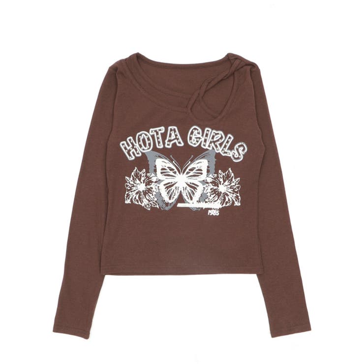 バタフライスタッズロゴデザイントップ | WEGO【WOMEN】 | 詳細画像8 