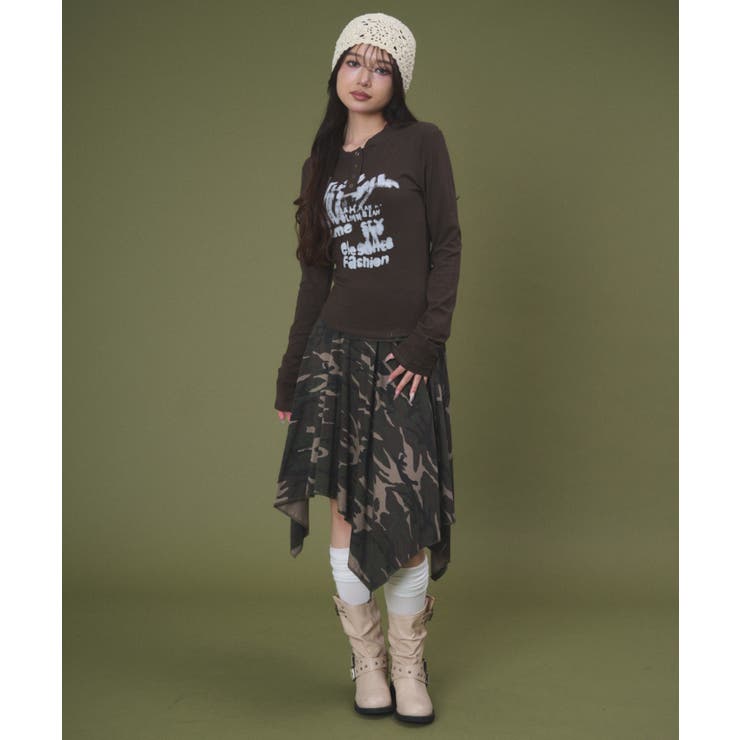 ヘンリーネックロゴトップ | WEGO【WOMEN】 | 詳細画像6 