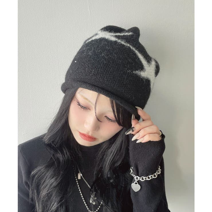 ブラック | スタージャガードビーニー | WEGO【MEN】