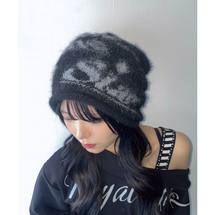 ブラック | ロゴジャガードファジービーニー | WEGO【MEN】