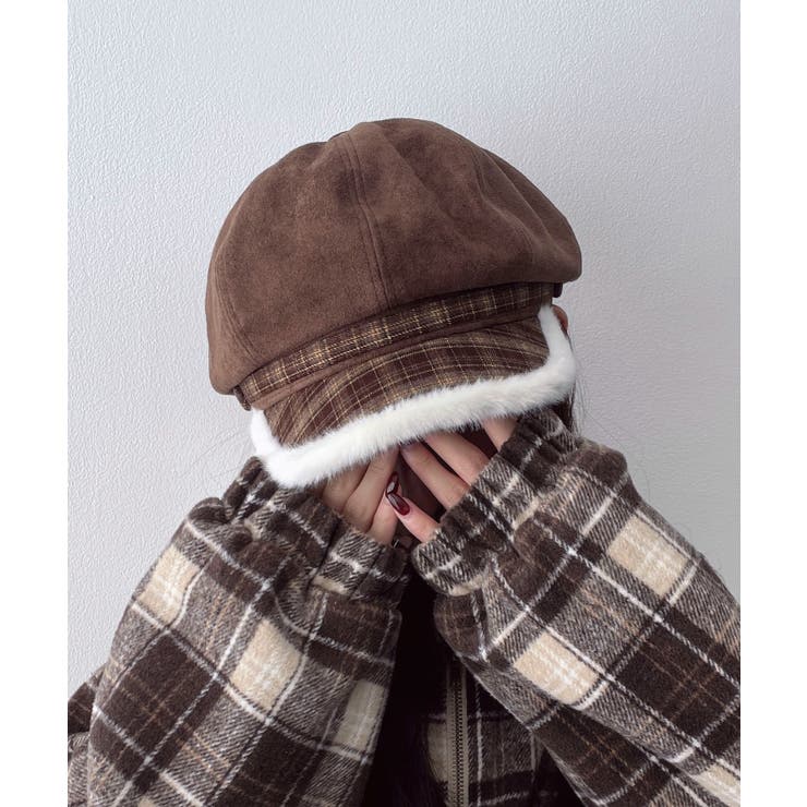 チェック柄Fスエードキャスケット | WEGO【MEN】 | 詳細画像2 