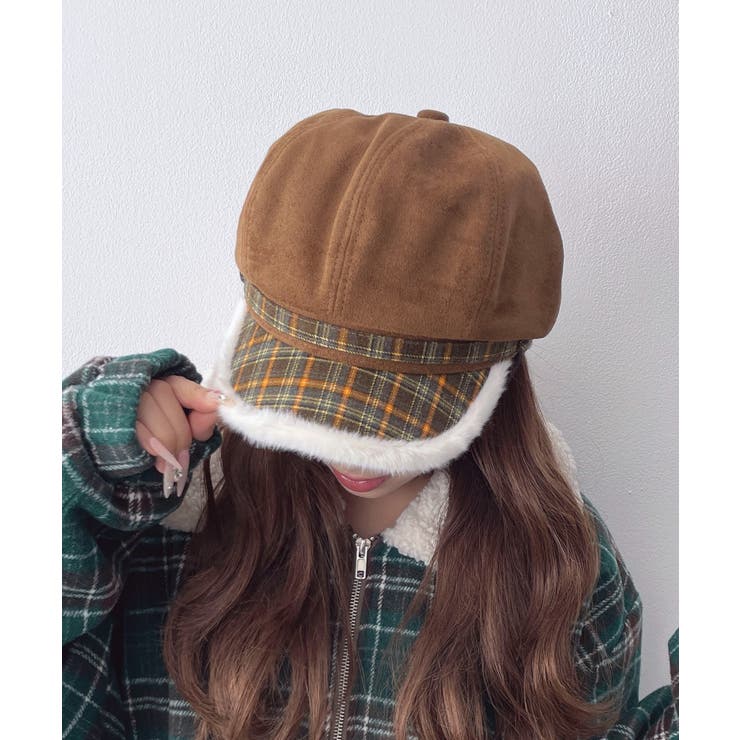 チェック柄Fスエードキャスケット | WEGO【MEN】 | 詳細画像4 