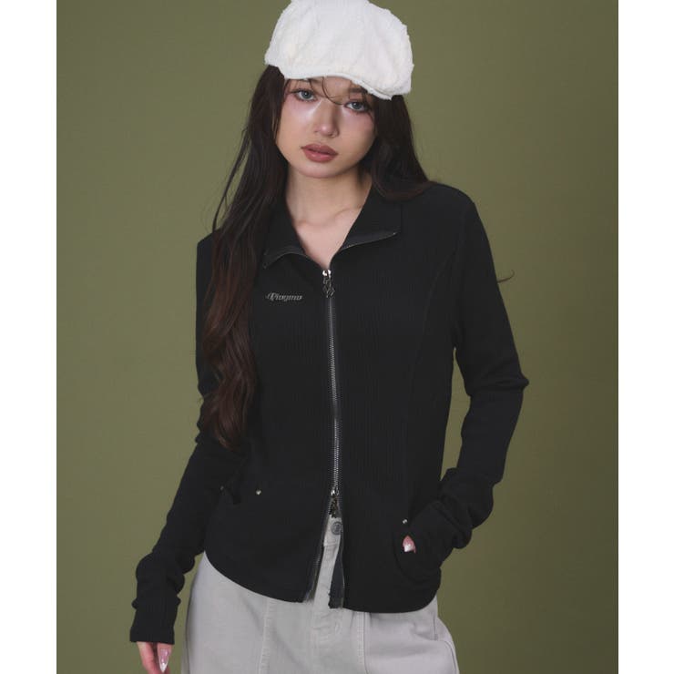 ブラック | サークルスターロゴジップTOP | WEGO【WOMEN】