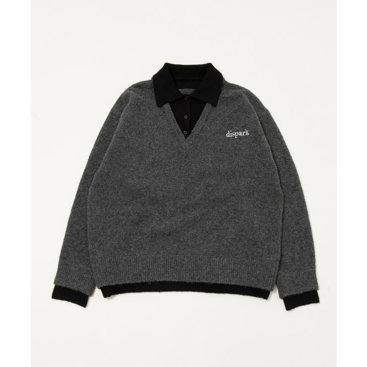 グレー | ドッキングロゴビッグニット | WEGO【WOMEN】