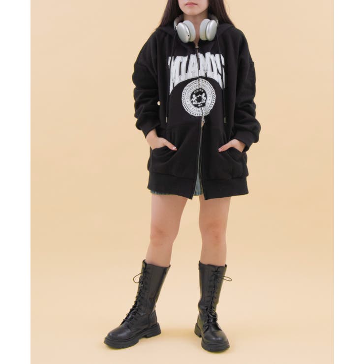 カレッジビッグジップパーカー | WEGO【WOMEN】 | 詳細画像3 