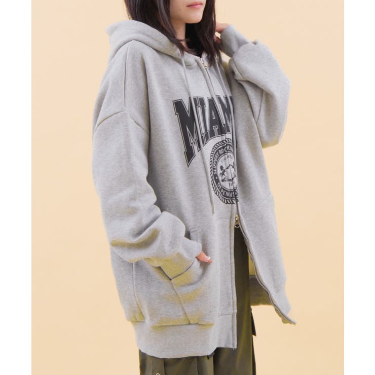 カレッジビッグジップパーカー | WEGO【WOMEN】 | 詳細画像4 