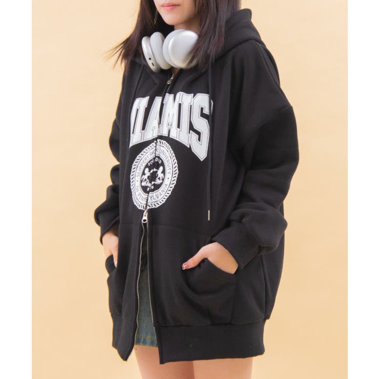 カレッジビッグジップパーカー | WEGO【WOMEN】 | 詳細画像9 