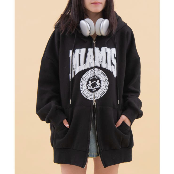 カレッジビッグジップパーカー | WEGO【WOMEN】 | 詳細画像10 