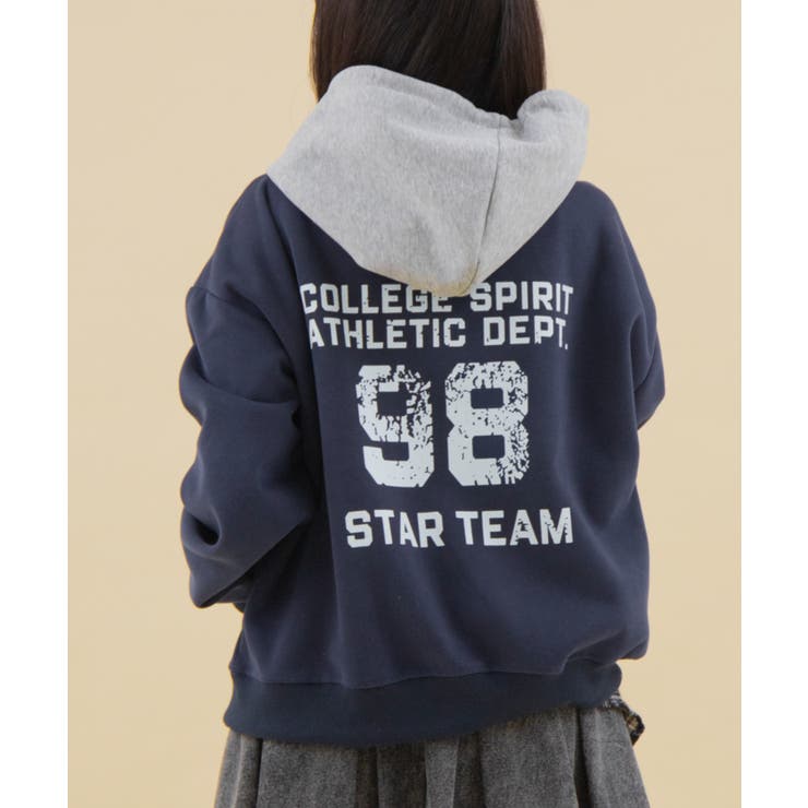 バイカラーナンバリングジップパーカー | WEGO【WOMEN】 | 詳細画像6 