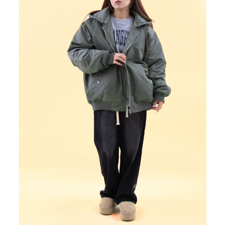 2WAYフーデッドBIGブルゾン[品番：WG010097249]｜WEGO【WOMEN 
