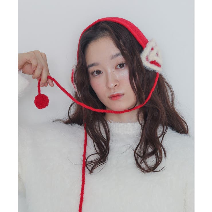 ハートニットイヤーマフ | WEGO【WOMEN】 | 詳細画像1 